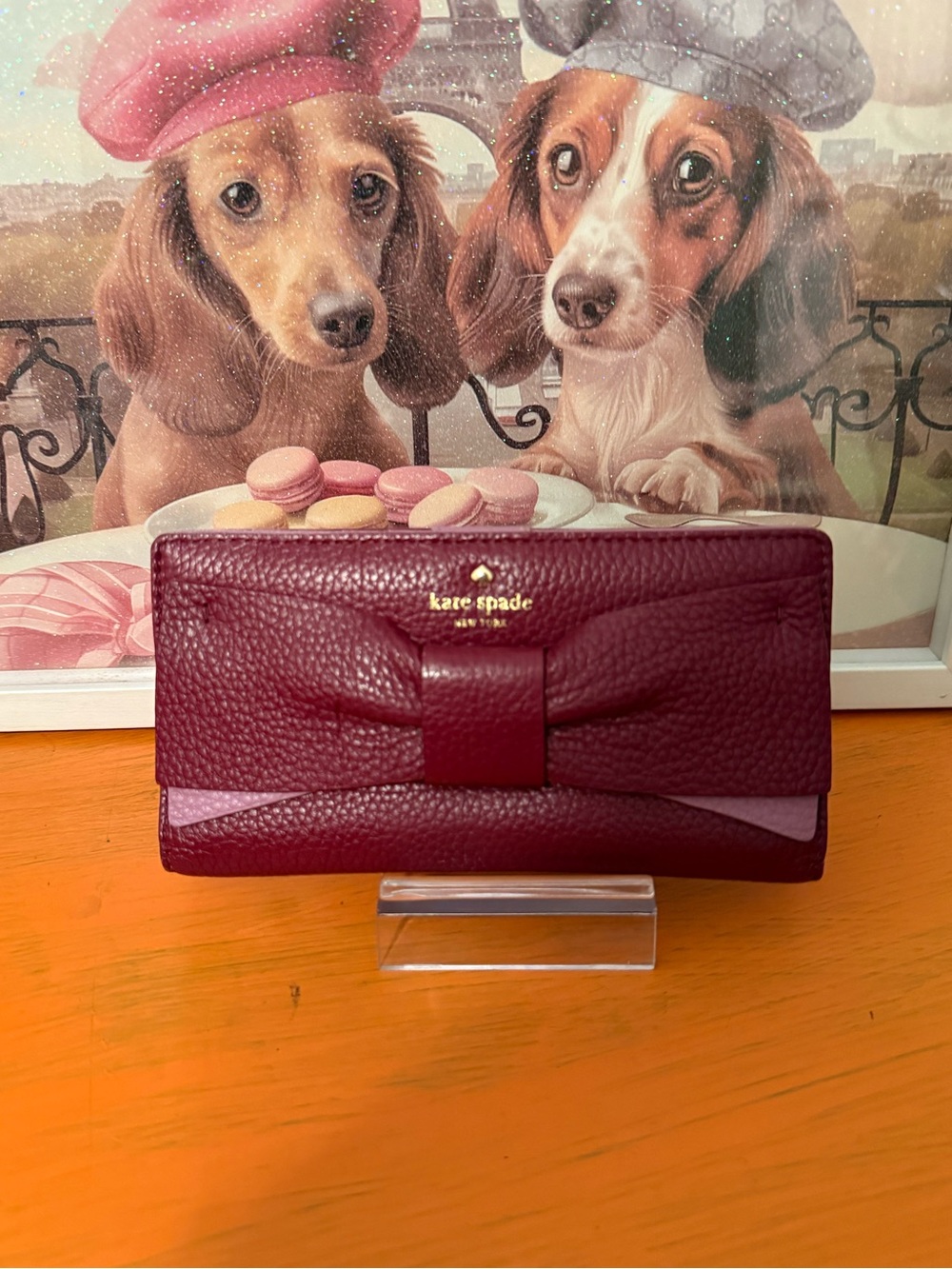 Kate Spade Eden Lane Stacy Pebbled Leather Bifold Wallet EUC